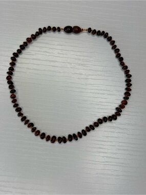 Baltic Amber Necklace 14” Cognac Raw Amber Beads